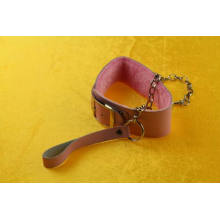 Sex Toy Leather Handcuffs Metal Chains